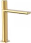 Tres Wastafelkraan Loft | Opbouw | Mengkraan | Hoog model | 1-knop | Rond | 24k Goud mat - Thumbnail 1