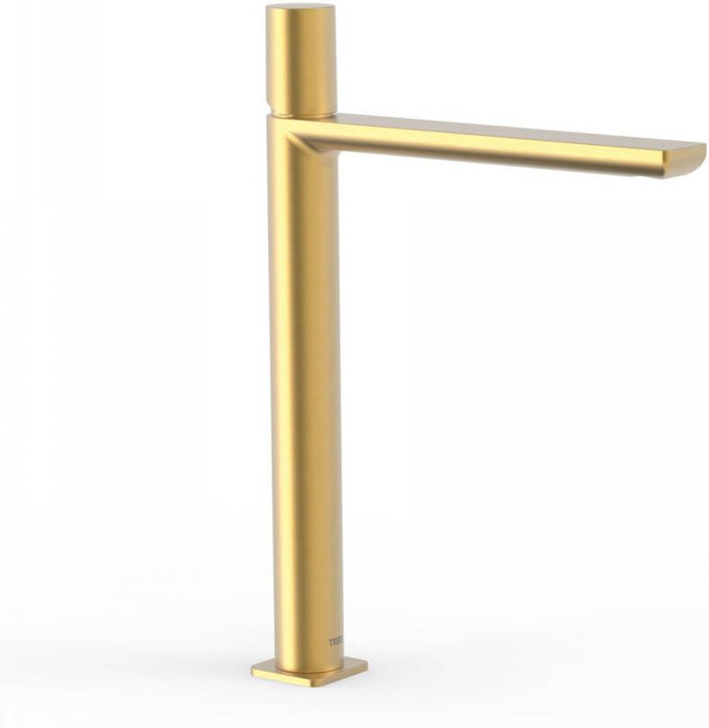 Tres Wastafelkraan Loft | Opbouw | Mengkraan | Hoog model | 1-knop | Rond | 24k Goud mat