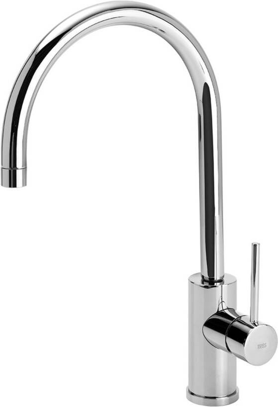 Tres Keukenkraan Max | Opbouw | 360° Draaibaar | Mengkraan | 1-hendel | Rond | Chroom - Foto 3