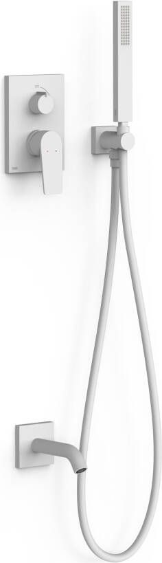 Tres Badkraan Inbouw Project met Staafhanddouche Wanduitloop en Mengkraan Rapid Box Mat Wit - Foto 2