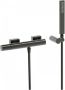Tres Douchekraan Project | Opbouw | Mengkraan | 1-weg | hoh 15 cm | 1-knop | Rond | Zwart metallic - Thumbnail 1