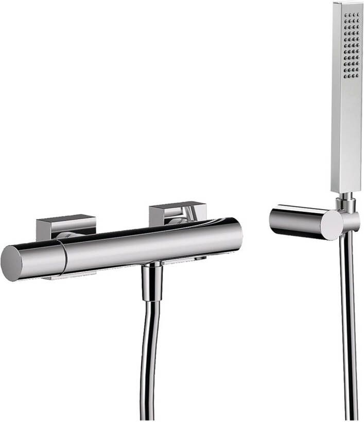 Tres Douchekraan Project | Opbouw | Mengkraan | 1-weg | hoh 15 cm | 1-knop | Rond | Chroom