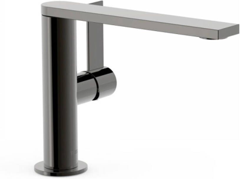 Tres Wastafelkraan Project | Opbouw | Draaibare uitloop | Mengkraan | Standaard model | 1-hendel | Rond | Black metal