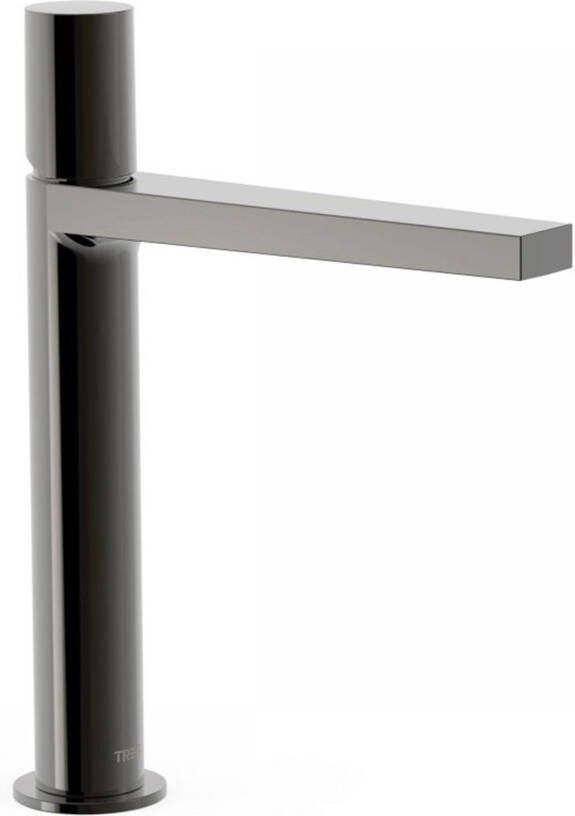 Tres Wastafelkraan Project | Opbouw | Mengkraan | Hoog model | 1-knop | Rond | Black metal