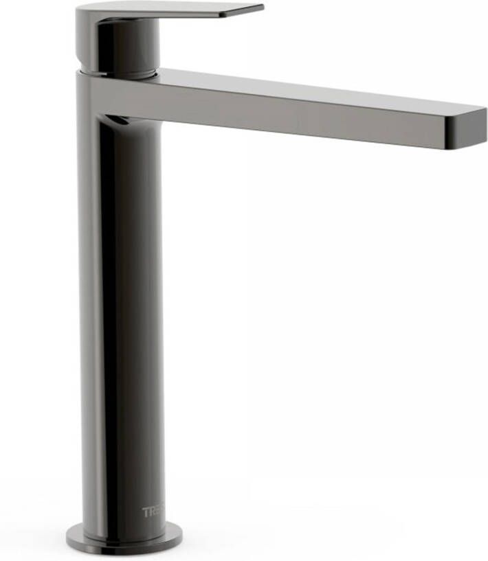 Tres Wastafelkraan Project | Opbouw | Mengkraan | Hoog model | 1-hendel | Rond | Black metal