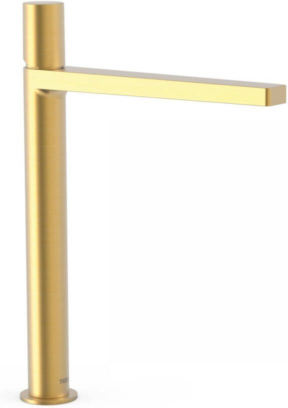 Tres Wastafelkraan Project | Opbouw | Mengkraan | Hoog model | 1-knop | Rond | 24k Goud mat