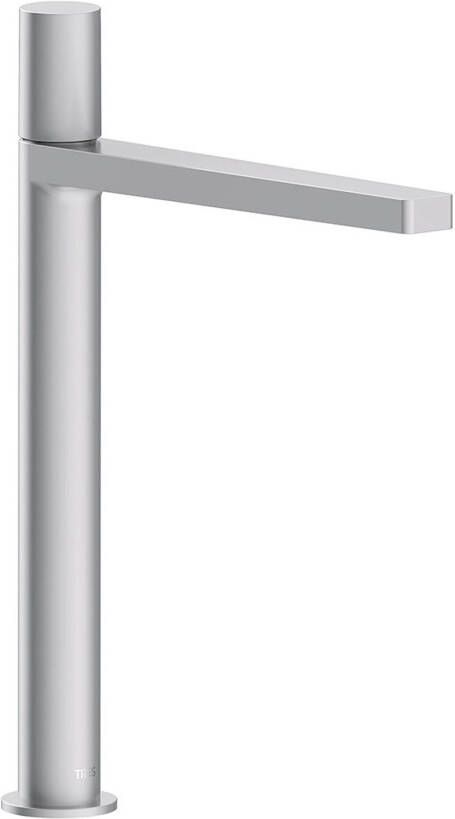 Tres Wastafelkraan Project | Opbouw | Mengkraan | Hoog model | 1-knop | Rond | RVS look