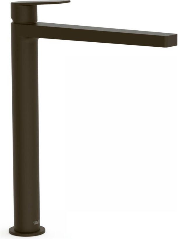 Tres Wastafelkraan Project | Opbouw | Mengkraan | Hoog model | 1-hendel | Rond | Zwart brons