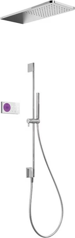 Tres Regendouche set electronisch Shower technology | Inbouw | Thermostaatkraan | 2-weg | Vierkant | Chroom