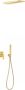 Tres Regendouche set Loft | Inbouw | Mengkraan | 2-weg | Vierkant | 24k Goud glans - Thumbnail 1