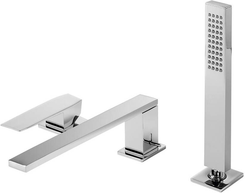 Tres Badrand kraan Slim | Inbouw | Mengkraan | 2-weg | Vierkant | Chroom - Foto 4