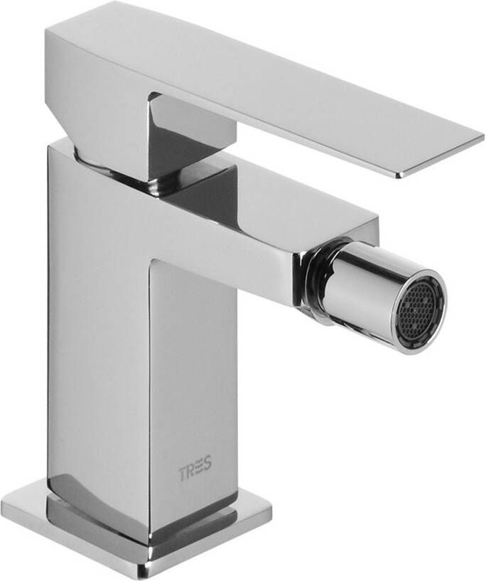 Tres Bidetkraan Slim | Opbouw | Mengkraan | 1-hendel | Vierkant | Chroom - Foto 2