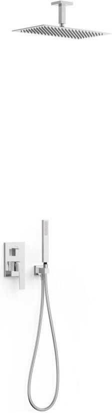 Tres Regendoucheset Inbouw Slim Exclusive Met Plafondarm en Handdoucheset met Staafhanddouche Chroom - Foto 4