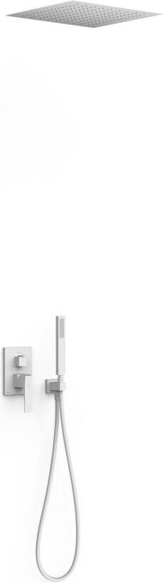 Tres Regendoucheset Inbouw Slim Exclusive Met Plafonddouche en Handdoucheset met Staafhanddouche Mat Wit - Foto 5