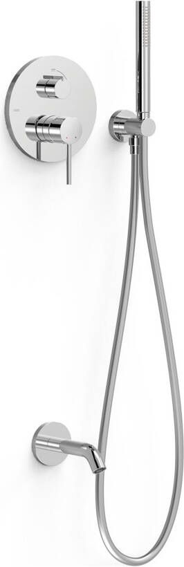 Tres Badkraan Inbouw Study Exclusive met Staafhanddouche Wanduitloop en Mengkraan Rapid Box Chroom - Foto 2