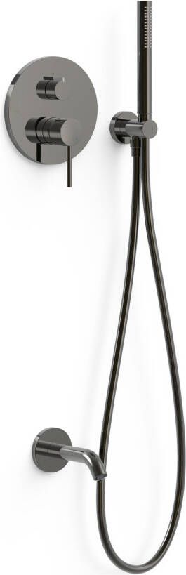 Tres Badkraan Inbouw Study Exclusive met Staafhanddouche Wanduitloop en Mengkraan Rapid Box Metallic Zwart - Foto 2