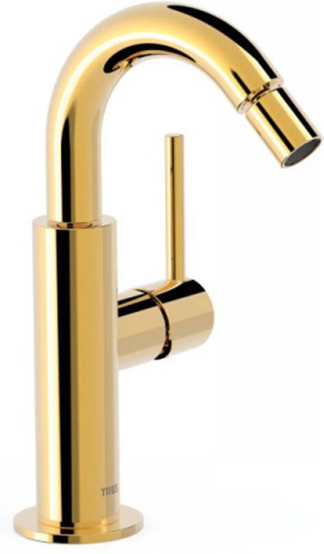 Tres Bidetkraan Study | Opbouw | Mengkraan | 1-hendel | Rond | 24k Goud glans - Foto 2