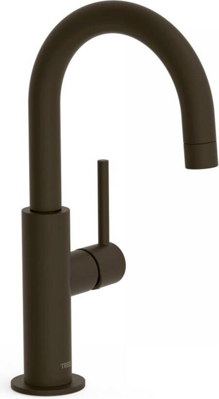 Tres Wastafelkraan Study | Opbouw | Draaibare uitloop | Mengkraan | Standaard model | 1-hendel | Rond | Zwart brons