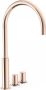 Tres Wastafelkraan Study | Opbouw | Draaibare uitloop | Mengkraan | Hoog model | 2-knops | Rond | 24k Rose goud - Thumbnail 1
