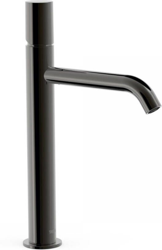 Tres Wastafelkraan Study | Opbouw | Mengkraan | Hoog model | 1-knop | Rond | Black metal