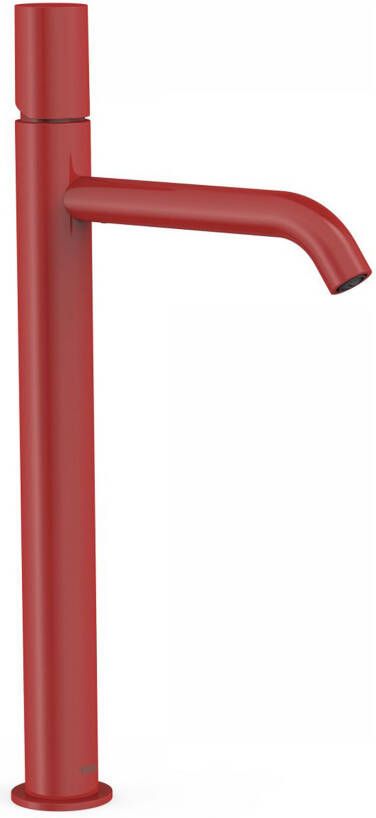Tres Wastafelkraan Study | Opbouw | Mengkraan | Hoog model | 1-knop | Rond | Rood