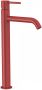 Tres Wastafelkraan Study | Opbouw | Mengkraan | Hoog model | 1-knop | Rond | Rood - Thumbnail 1