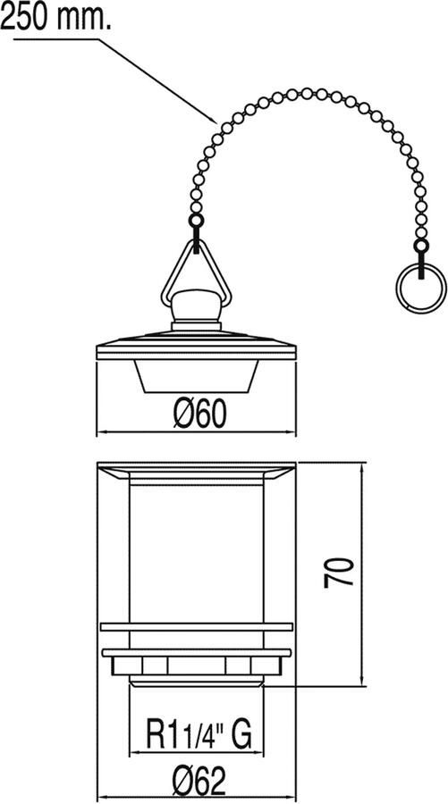Tres Afvoerplug Selection | 5 4" | Vaste waste (wel afluitbaar) | Messing | Rond | Chroom