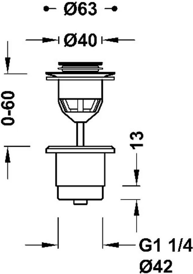 Tres Afvoerplug Valvulva | 5 4" | Click waste | Messing | Rond | 24k Rose goud