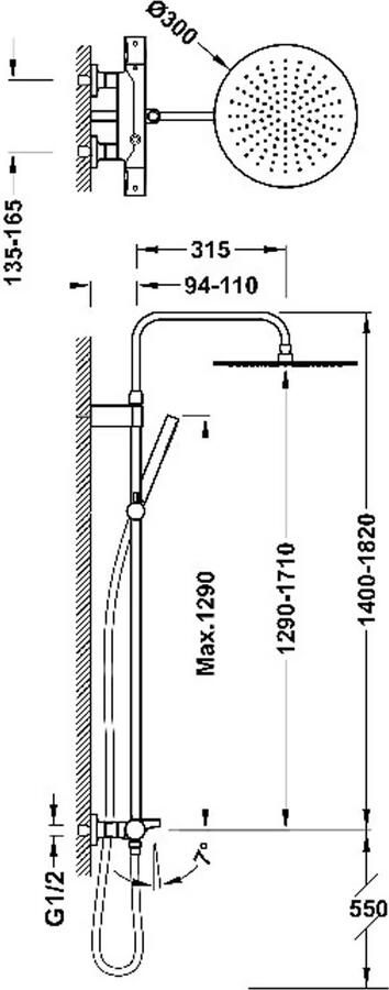 Tres Badkraan Overwall | Opbouw | Mengkraan | 3-weg | 2-hendels | Rond | Goud mat 24k