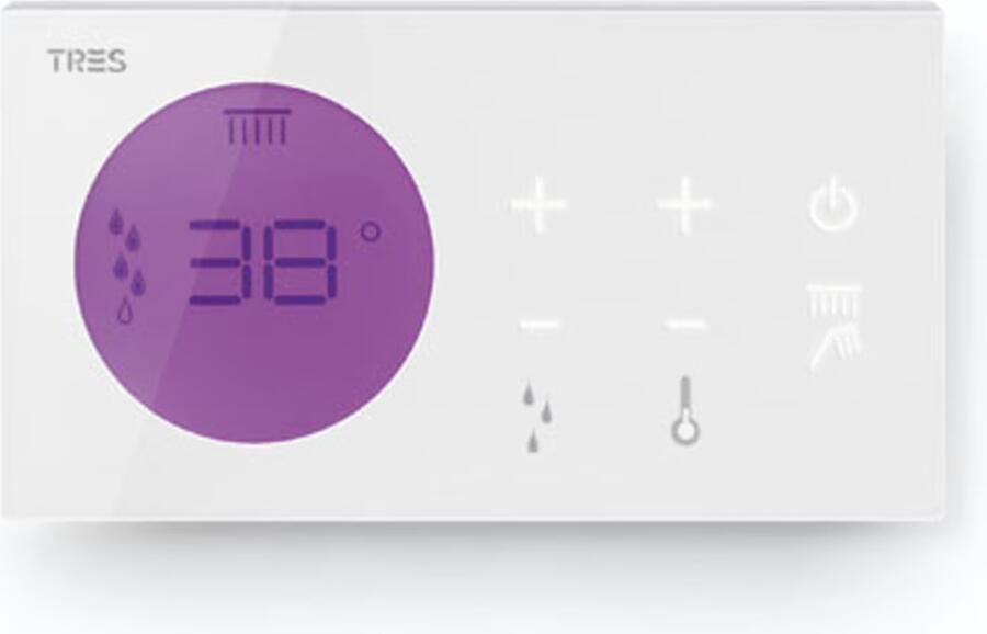 Tres Badkraan Shower Technology | Inbouw | Thermostaatkraan | Incl.Inbouwdeel | Waterval uitloop | 2-weg | Vierkant | Chroom - Foto 3