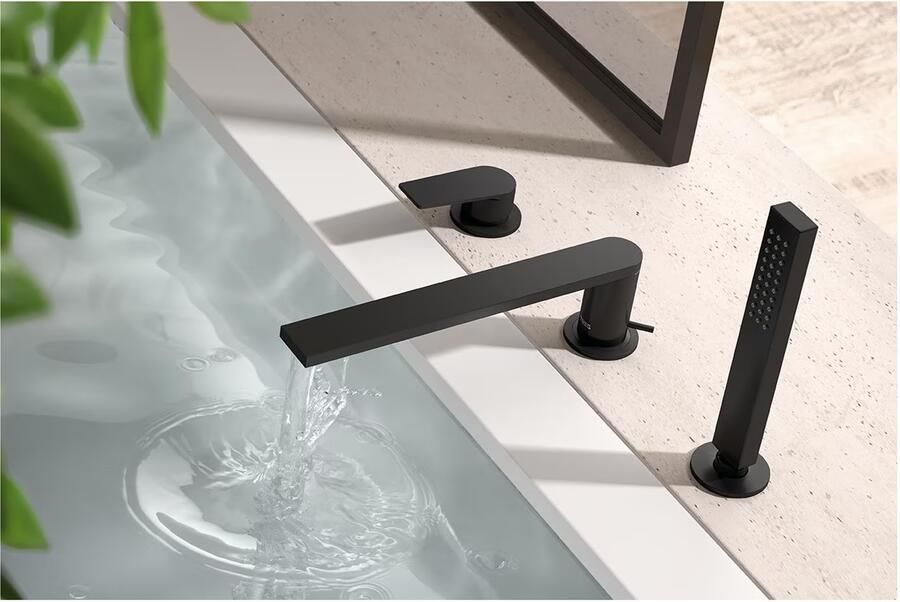 Tres Badrand kraan Project | Inbouw | Mengkraan | 2-weg | Rond | Zwart Brons - Foto 2