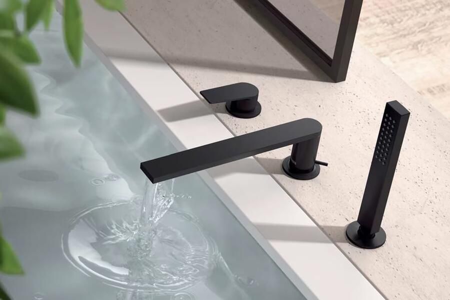 Tres Badrand kraan Project | Inbouw | Mengkraan | 2-weg | Rond | Zwart mat - Foto 2