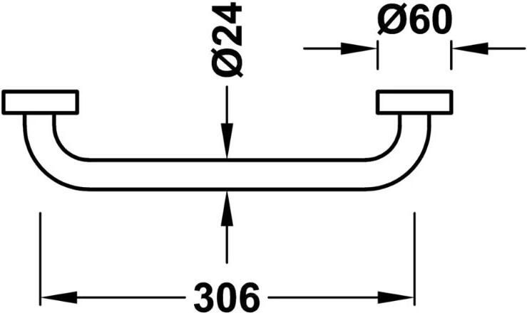 Tres Banyo badgreep 30 6 cm zwart