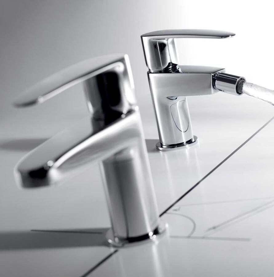 Tres Bidetkraan Flat | Opbouw | Mengkraan | 1-hendel | Rond | Chroom