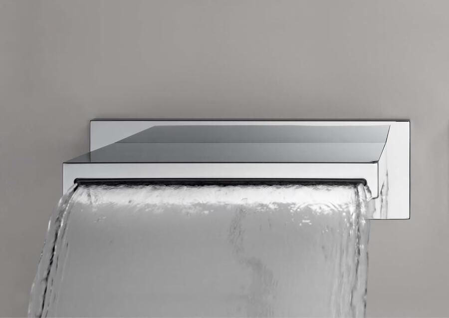 Tres Block inbouw uitloop waterval 15 cm messing chroom - Foto 3