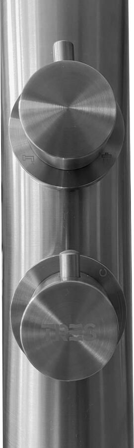 Tres Buitendouche set Beach | Opbouw | Mengkraan | 2-weg | Rond | RVS look - Foto 3