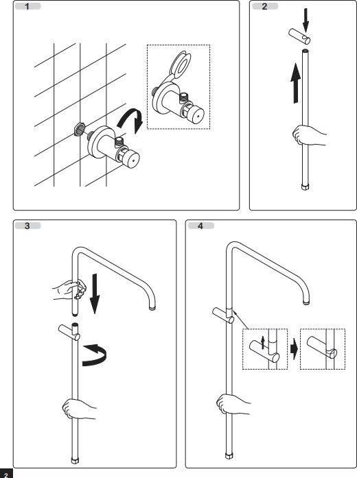 Tres Buitendouche set Tempo | Opbouw | Koudwaterkraan | 1-weg | Rond | Chroom - Foto 2