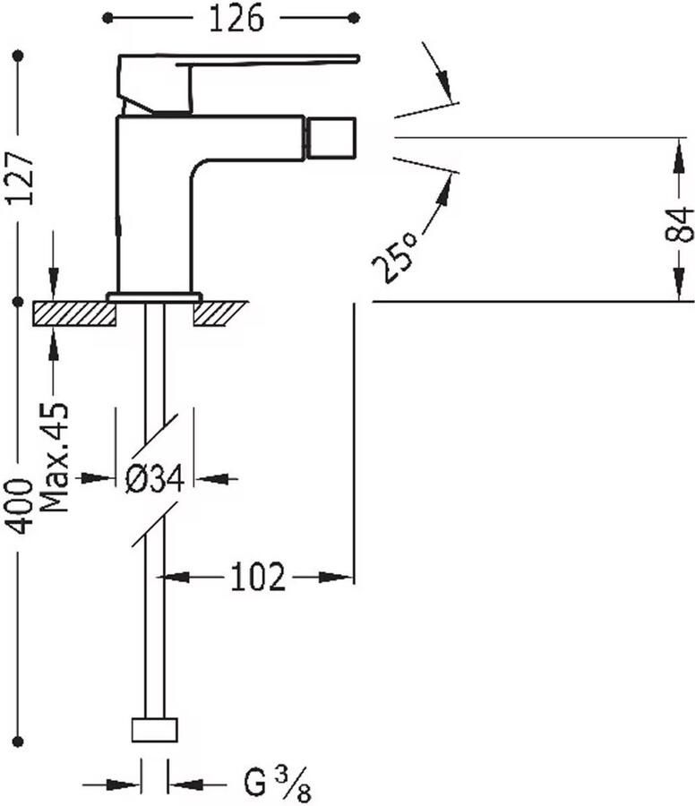 Tres Class bidet mengkraan chroom