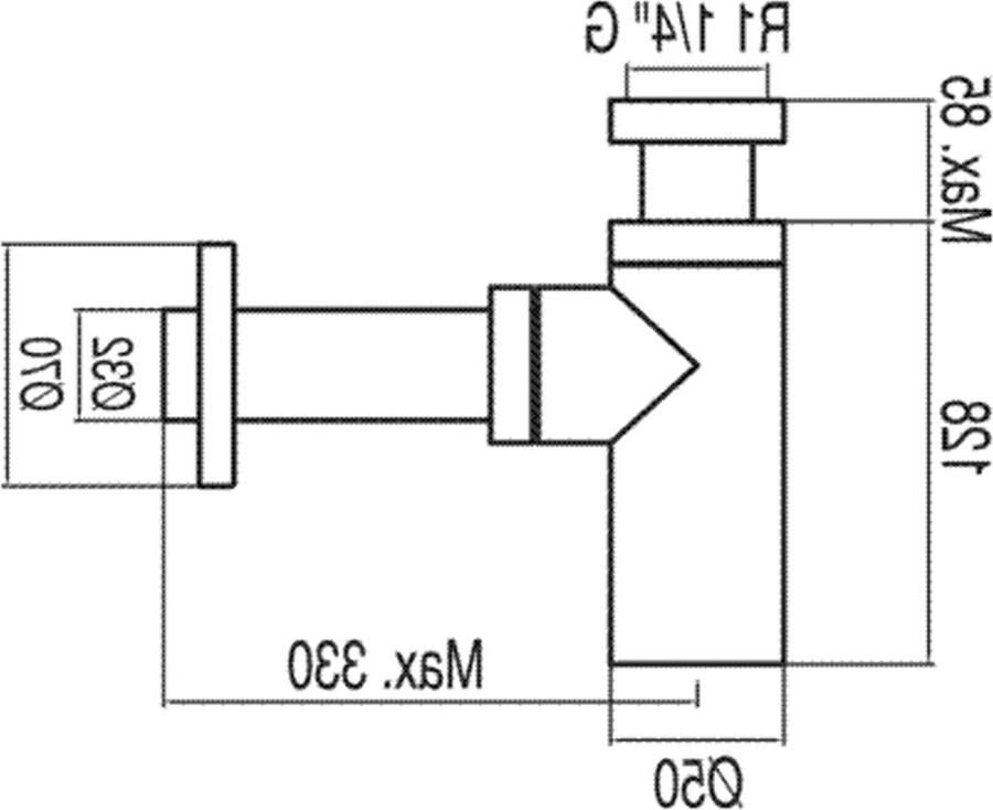 Tres Design Sifon Selection | 5 4" | Compact | Messing | Rond | Chroom