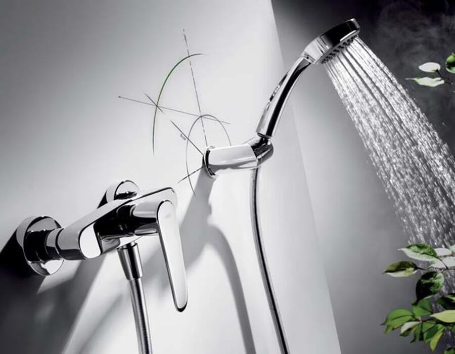 Tres Douchekraan Flat | Opbouw | Mengkraan | 1-weg | hoh 15 cm | 1-hendel | Rond | Chroom