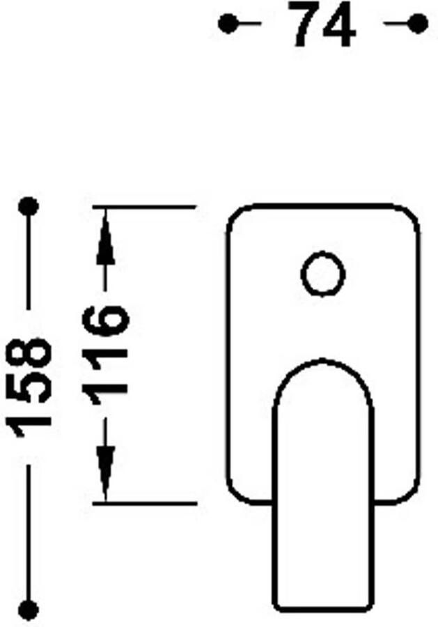 Tres Douchekraan Loft | Inbouw | Mengkraan | Excl.Inbouwdeel | 2-weg | Vierkant | Chroom