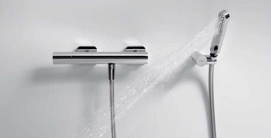 Tres Douchekraan Loft | Opbouw | Mengkraan | 1-weg | hoh 15 cm | 1-knop | Rond | Chroom - Foto 3