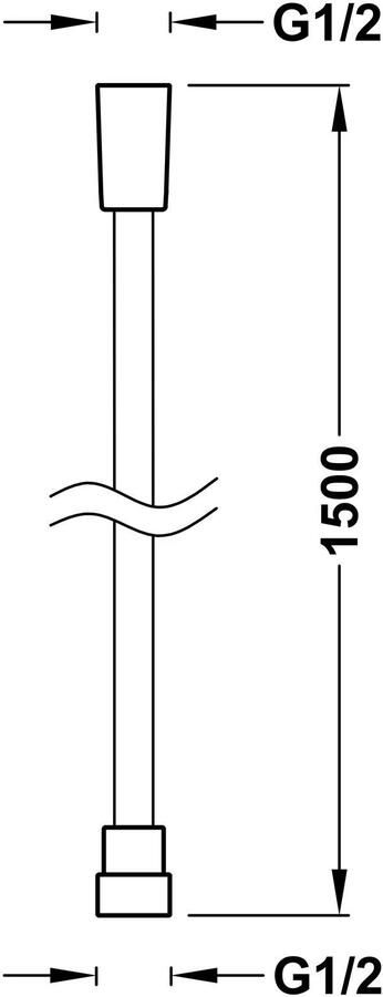 Tres Doucheslang | 150 cm | Kunststof | Glad | Zilver
