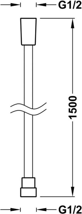 Tres doucheslang satijn glad 150 cm 24k Goud glans