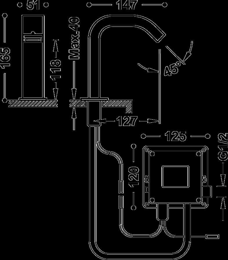 Tres Fonteinkraan Electronic | Opbouw | Koudwater kraan | Standaard model | Infrarood sensor | Rond | Chroom