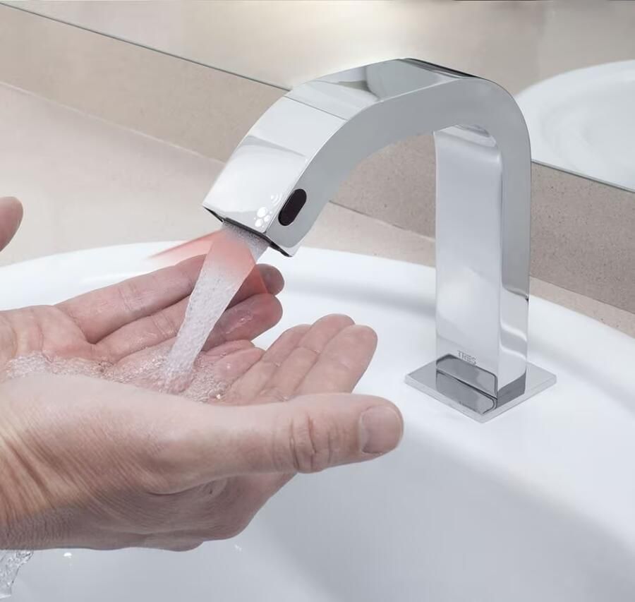 Tres Fonteinkraan Electronic | Opbouw | Koudwater kraan | Standaard model | Infrarood sensor | Rond | Chroom