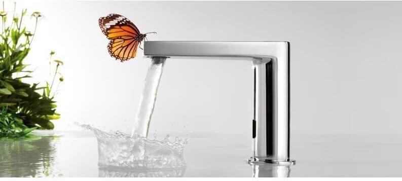 Tres Fonteinkraan touch sensor zelfsluitend Tronic | Opbouw | Koudwater kraan | Standaard model | Rond | Chroom