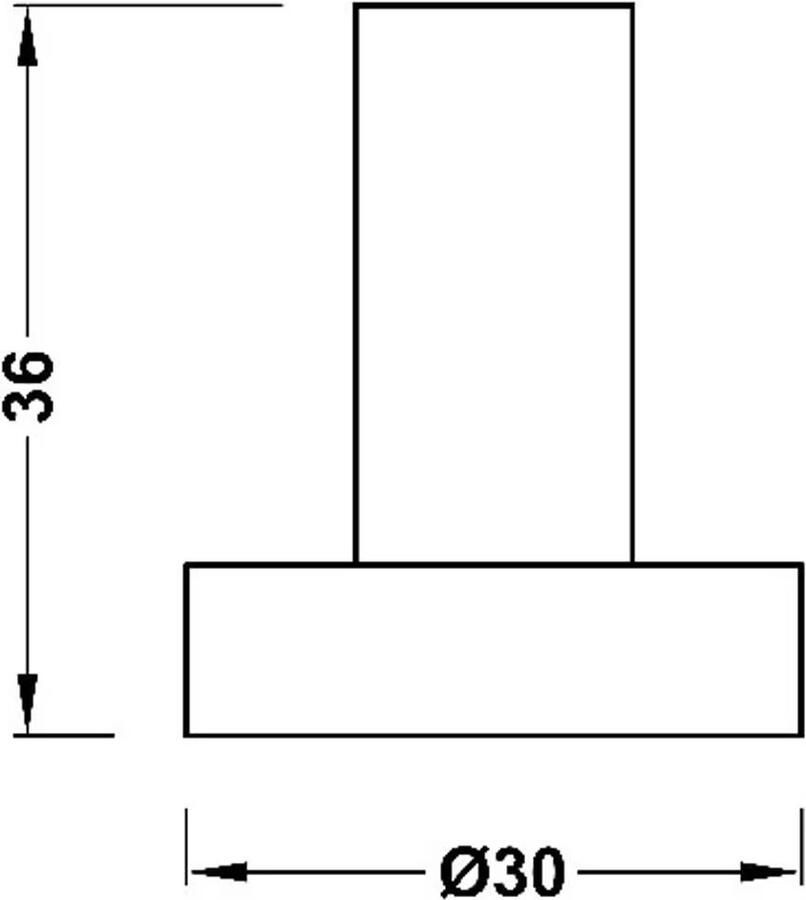 Tres Handdoek haak Banyo | Wandmontage | 3 cm | Enkel haaks | 24k Rose goud