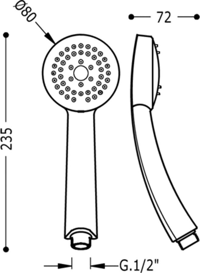 Tres Barras Y Ducha Antikalk douche AQUA 134617