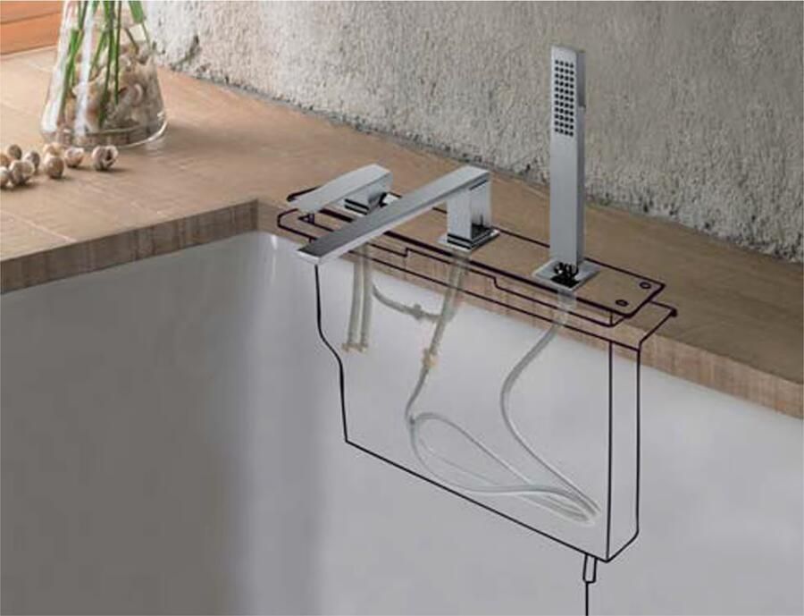 Tres Cuadro Badreservoirset voor badrandset Gemakkelijk te installeren zonder registratie 106245 - Foto 2